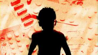 Child shadow with pill background. | Illustration: Lex Villena; Simon Reza
